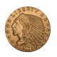 5 oz (155.50 g) copper coin Indian, USA random year
